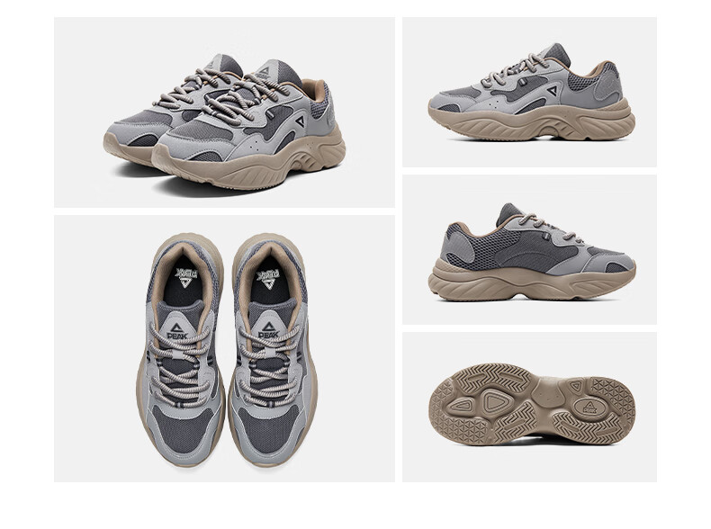 Кроссовки PEAK Xiaopang Shoes 2.0 для мужчин, зимние ретро кроссовки с увеличенной подошвой, черные DE440371