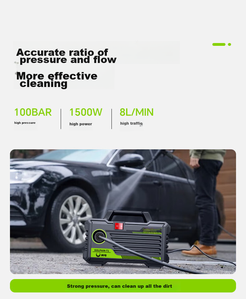 Портативный моющий пылесос XIANNIAO, автомобильный, 220В, 1500 Вт, 100 бар, 8 л/мин, 3.5 кг