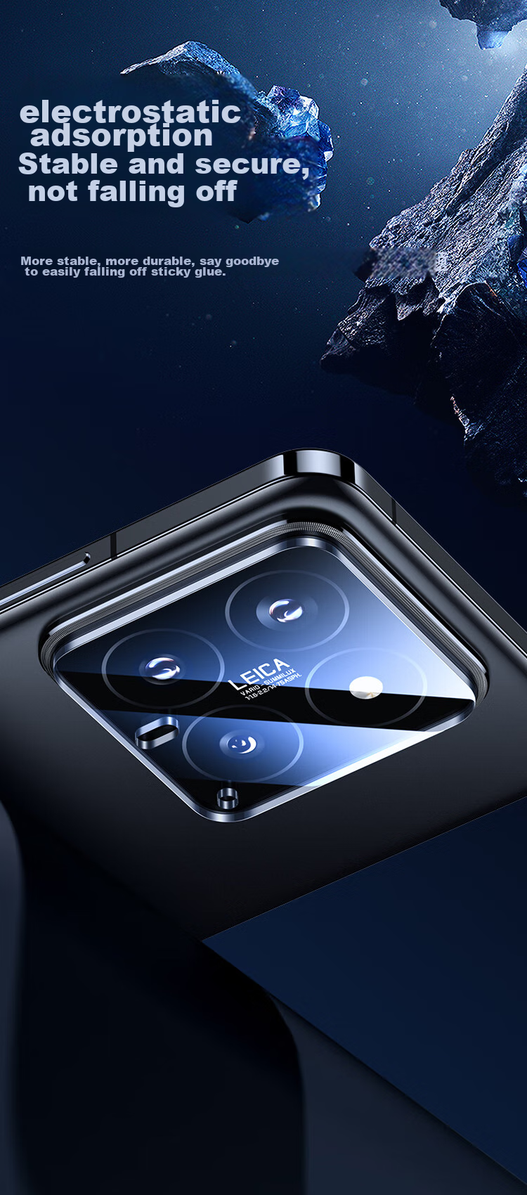 Защитное стекло для камеры Yisika для Xiaomi 14, набор из 2 шт., полное покрытие, защита от царапин, высокая четкость, закаленное стекло