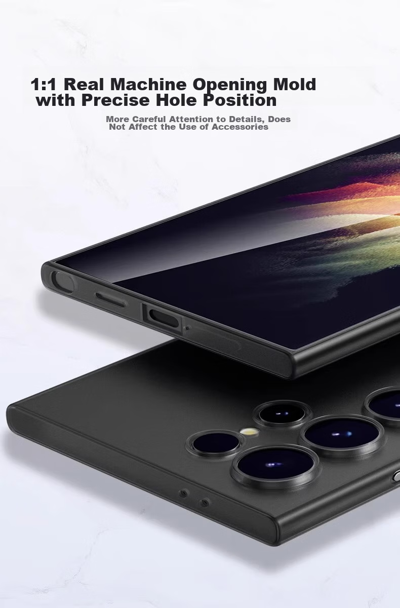 Чехол EDDGA для Samsung S24 Ultra, ультратонкий матовый полупрозрачный, с защитой всех камер, противоударный, прозрачно-белый