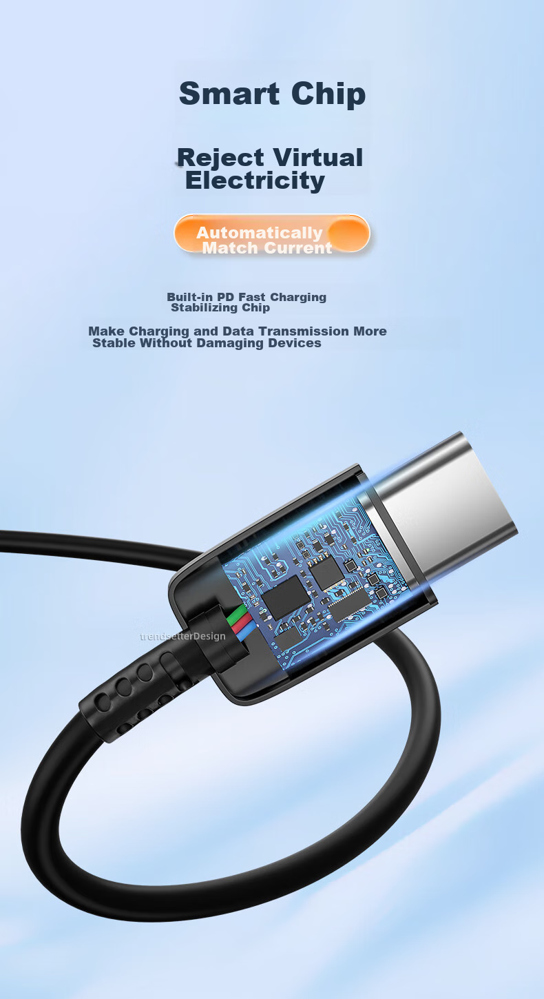 Кабель Chaofan Type-C to Type-C, 2 метра, черный, для быстрой зарядки