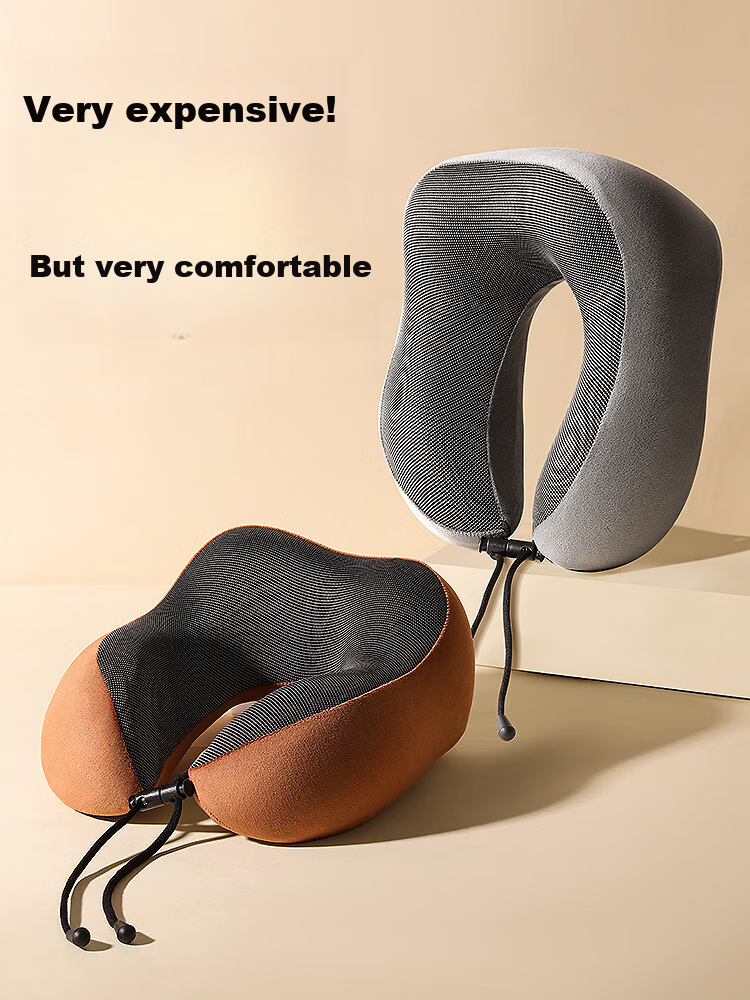 Эргономичная подушка для путешествий Pierre Cardin, U-образная подушка из пены с эффектом памяти для самолета и офиса, серая