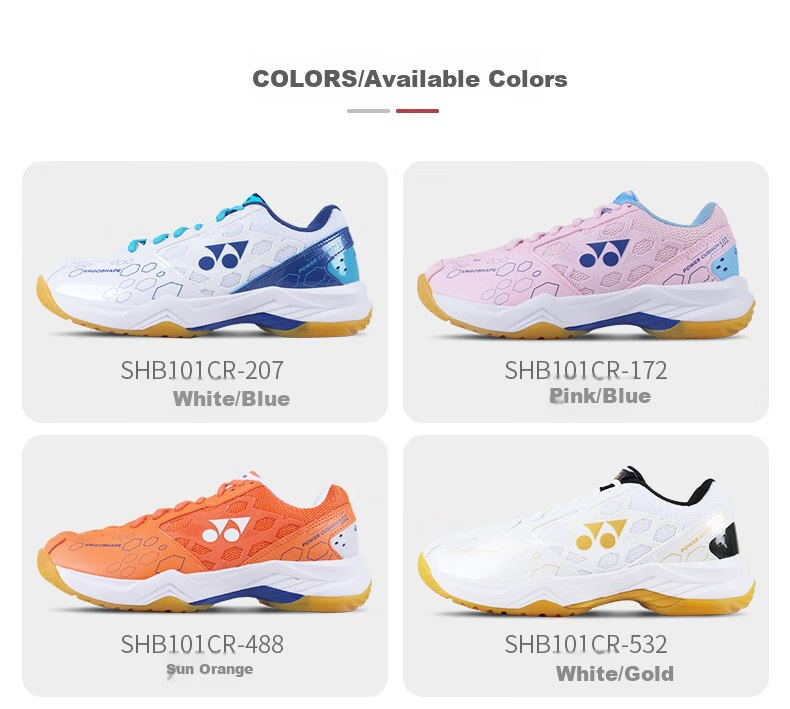 Кроссовки для бадминтона YONEX SHB101CR, мужские и женские, дышащие, амортизирующие, унисекс, белые с мятным, размер 37