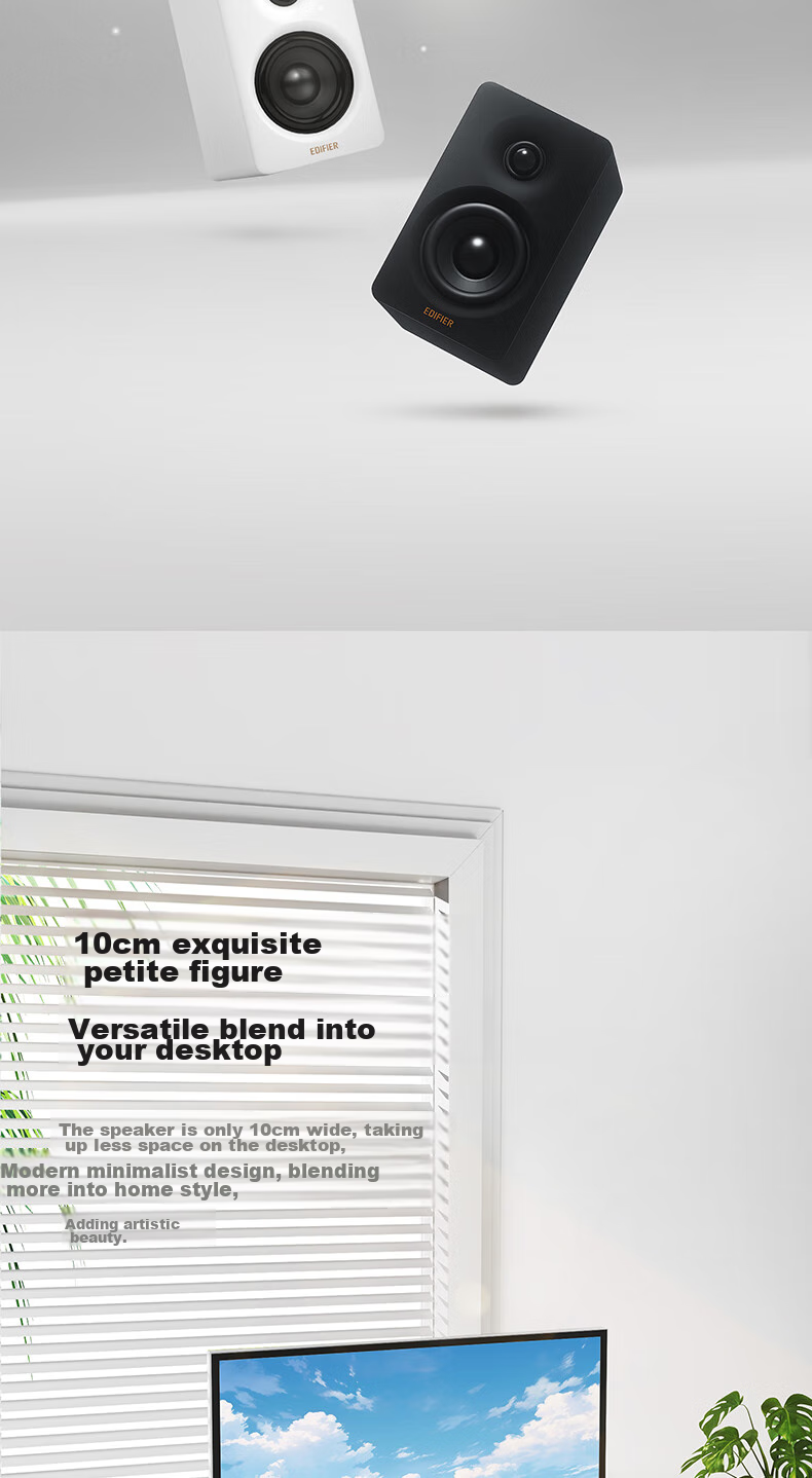 Активная акустическая система Edifier N300, 2.0, Bluetooth 5.3, 66 Вт, деревянный корпус, цвет ореха