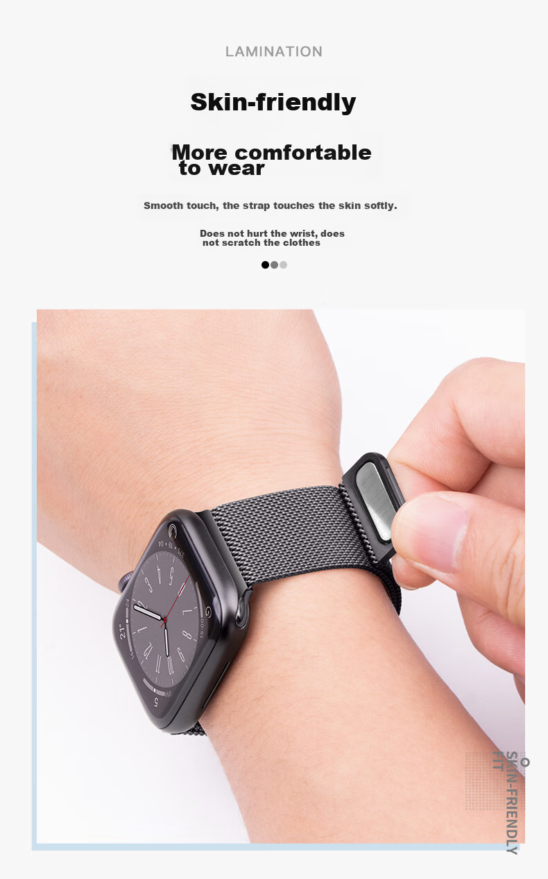 Ремешок Milanese для Apple Watch Ultra2/S10/S9/8/7 44/45/49MM, стальной, с магнитной застежкой, цвет "Звездный свет"