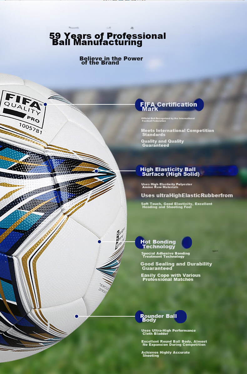 Футбольный мяч Star SB115FTB, размер 5, профессиональный, для матчей CFA CUP 2024-2025, FIFA