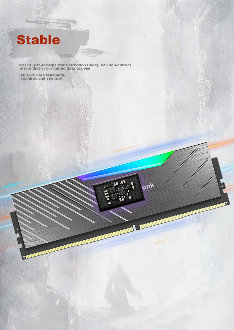 Модуль памяти KINGBANK SHARPBLADE-RGB DDR5 64GB (2x32GB) 6400MHz CL32, черный