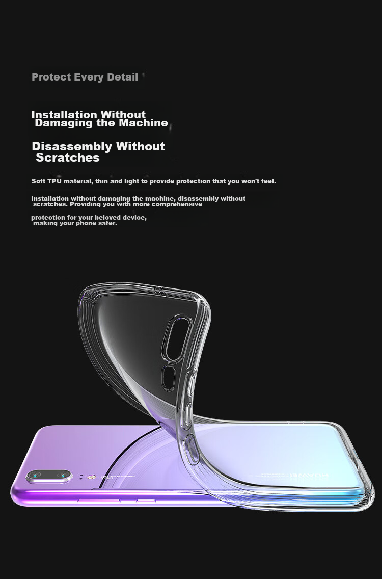 Прозрачный чехол Snowkids для Huawei Mate 20, противоударный мягкий TPU, ультратонкий, простой дизайн для мужчин и женщин