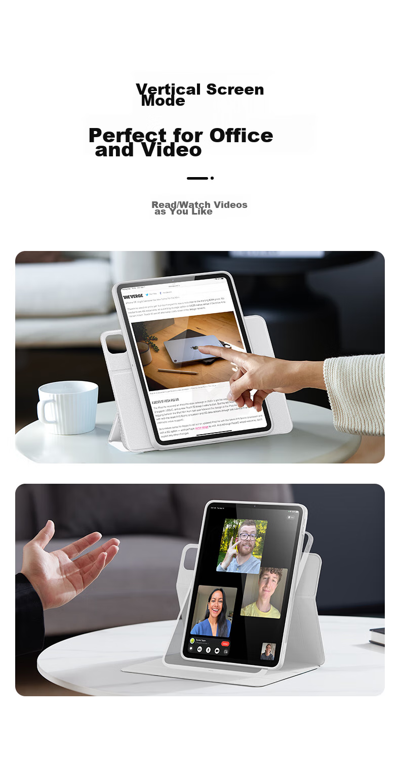 Чехол ESR для iPad Pro 11" (2022/2021) с защитой от пятен, съемный, белый