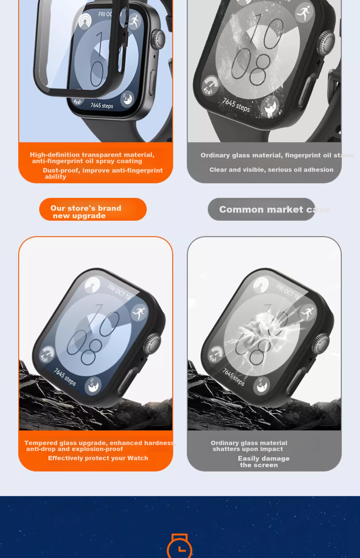 Защитный чехол-крышка с защитой экрана для Huawei WATCH FIT 3
