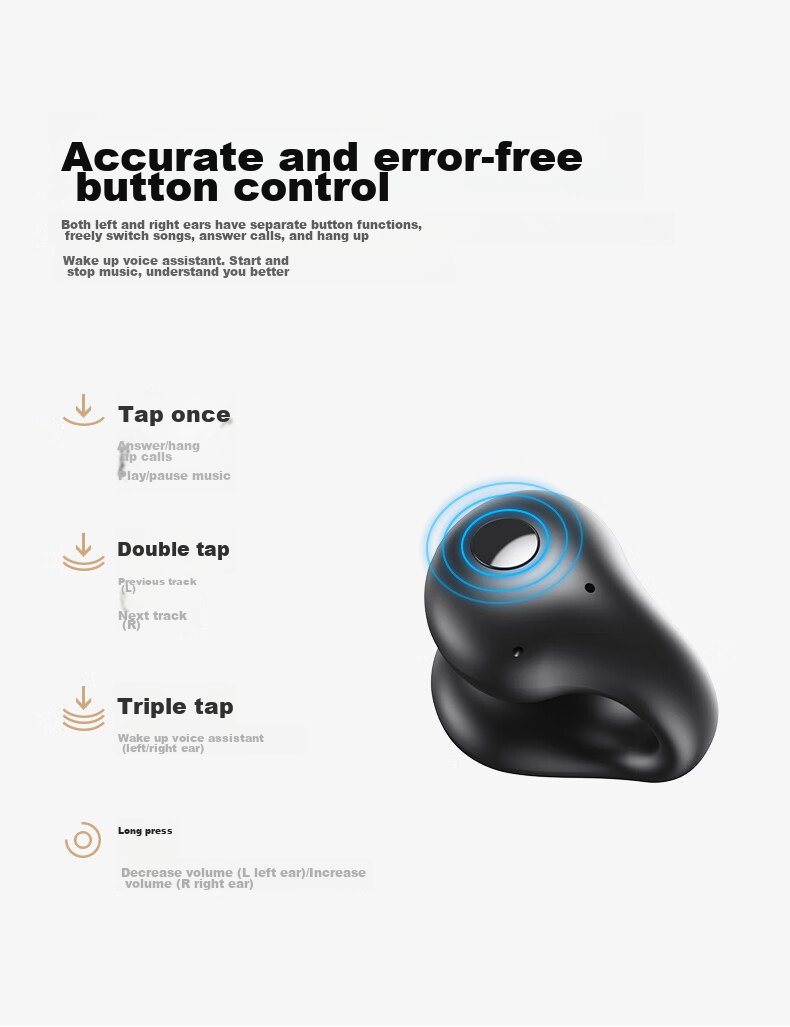 Беспроводные наушники Chuang, костная проводимость, Bluetooth, для спорта, с ультрадлительным аккумулятором, черный