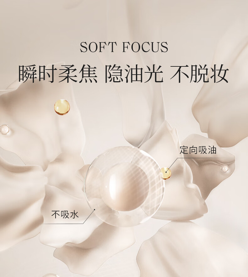 春汀粉饼定妆散蜜粉饼绒感磨皮控油持妆隐油光01#绒雾白