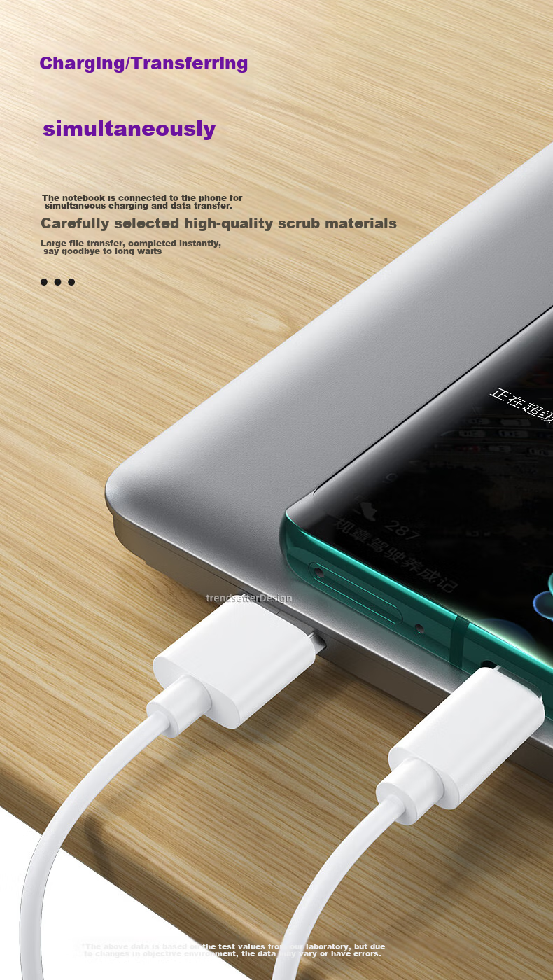 Кабель Chaofan для Huawei 5A/6A Super Fast Charging, Type-C, 1 метр, белый