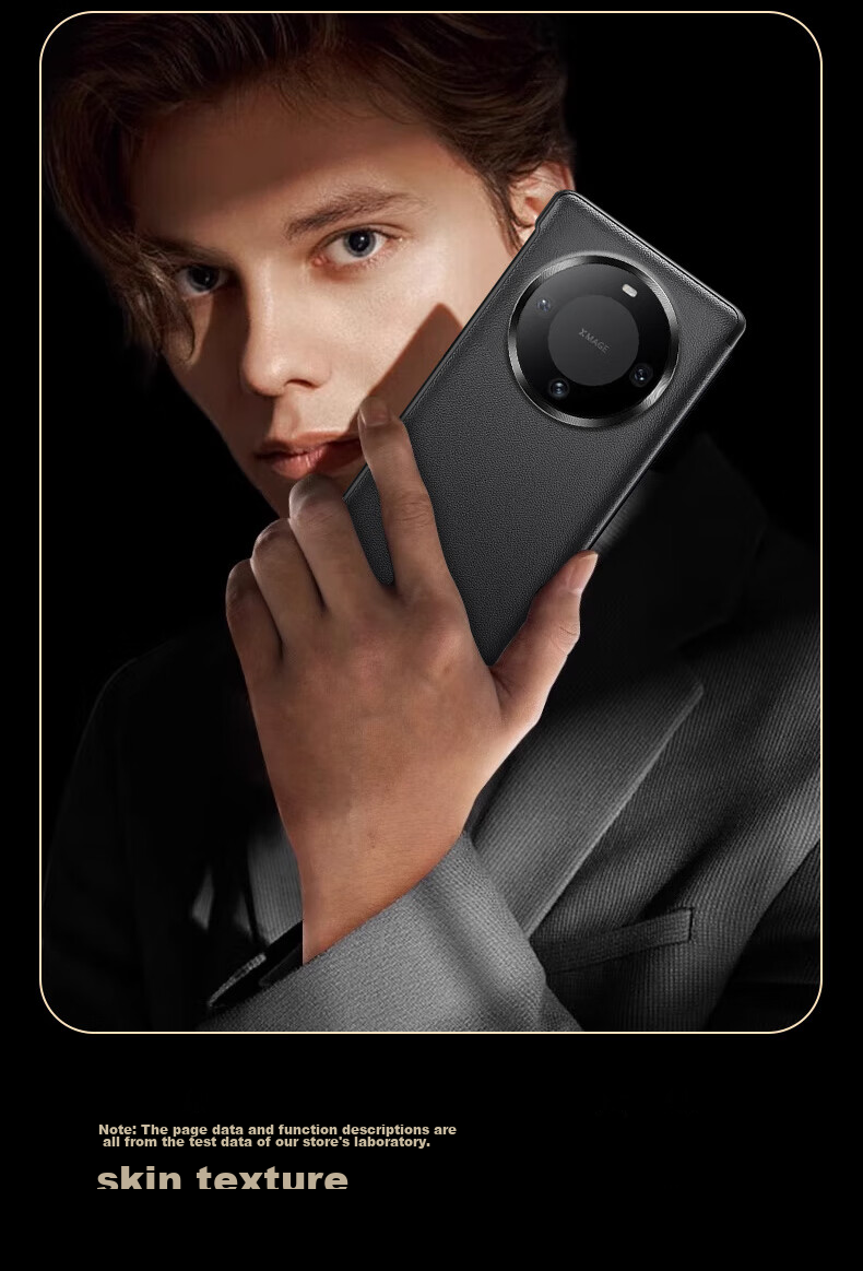 Чехол-книжка KOOLIFE из натуральной кожи для Huawei Mate60 Pro, с окном для просмотра уведомлений, противоударный, бизнес-стиль, черный
