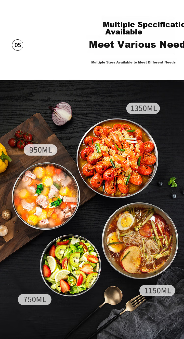 MAXCOOK Миска из нержавеющей стали 316L, двойная, с изоляцией, 20 см, MCWA9881