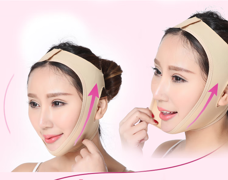 Утягивающая повязка на голову Da Ren You Xi, для коррекции овала лица и подбородка, послеоперационная компрессионная повязка, размер XXL, телесный
