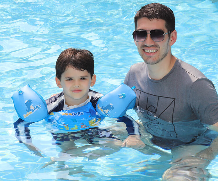 Детские нарукавники для плавания Swimbobo, плавательные нарукавники для детей 2-6 лет, надувные нарукавники, плавучесть, 1600 розовый