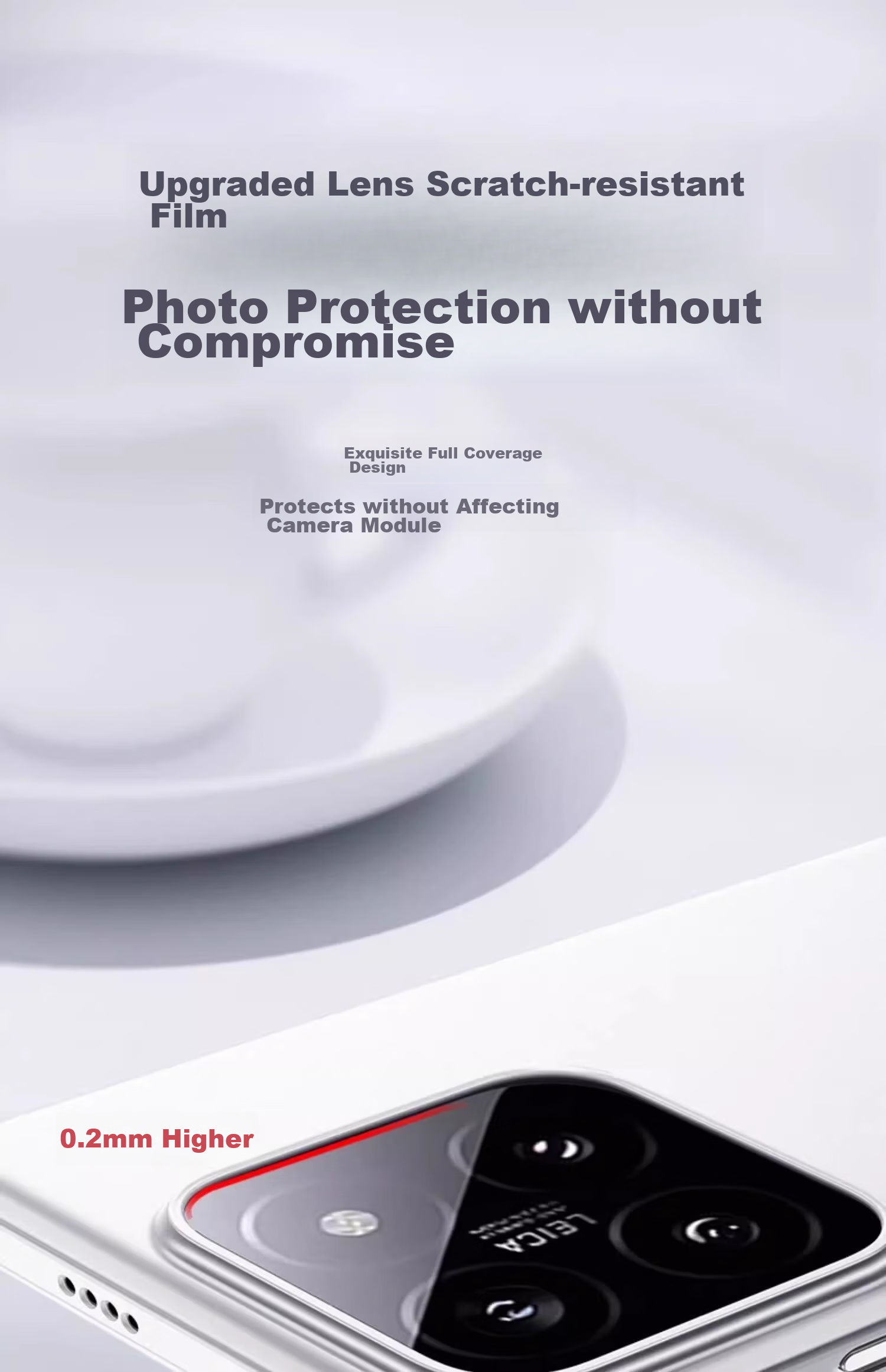 Чехол-накладка EDDGA Ultra-Thin Frosted для Xiaomi 14, противоударный, приятный на ощупь, полупрозрачный белый