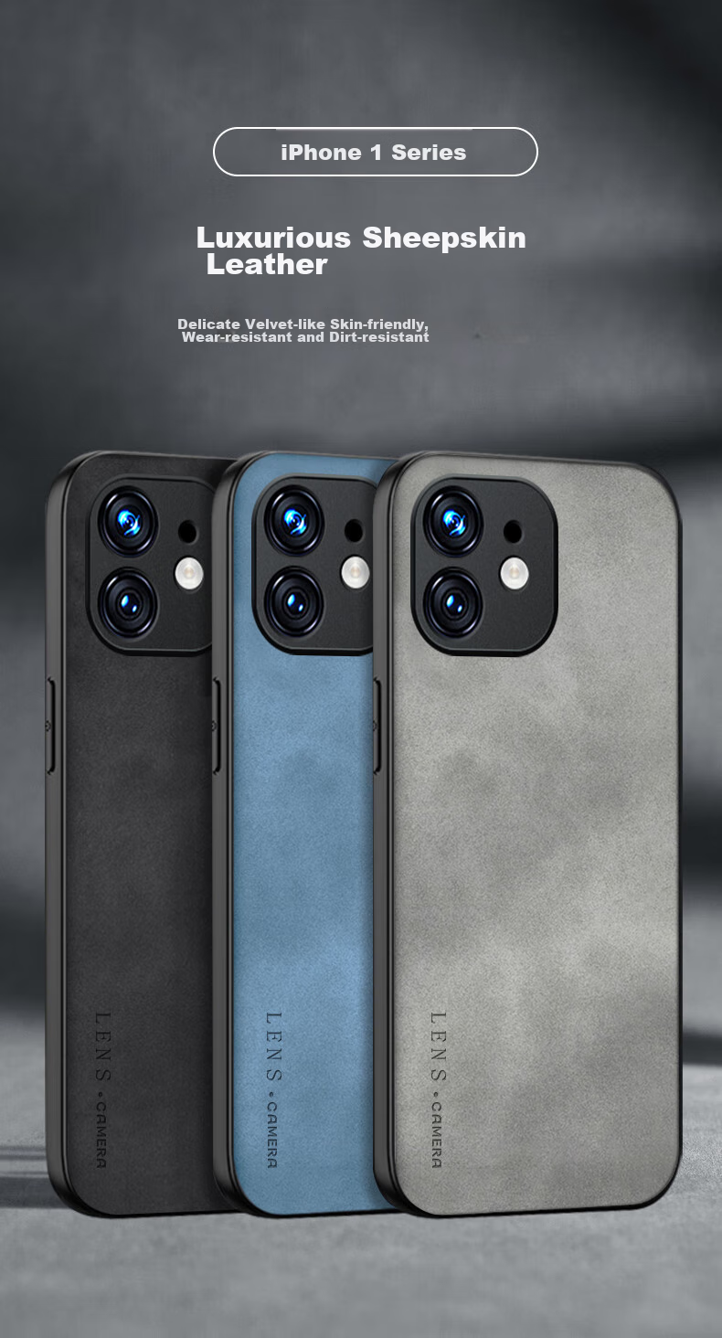 Чехол для iPhone 11 SHIYONG, силиконовый, с мягкими краями, защита всего объектива, противоударный, ультратонкий, кожаная текстура, синий