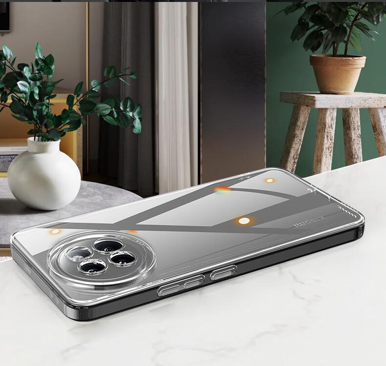 Противоударный чехол HotFire для Xiaomi Civi 4 Pro, прозрачный, силикон, простой стиль, полное покрытие