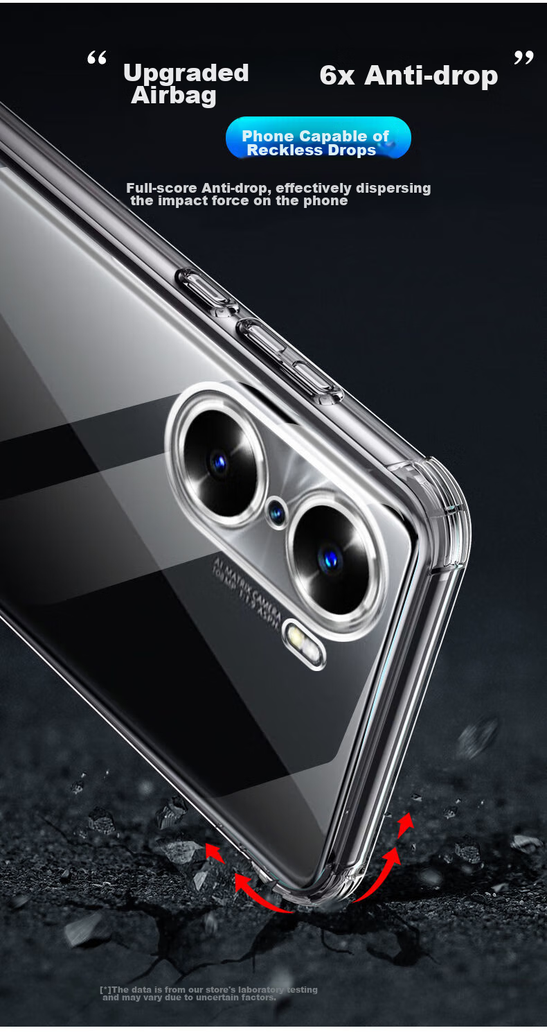 Чехол для телефона Kelleia для Honor 60, противоударный, прозрачный, с защитой от падения