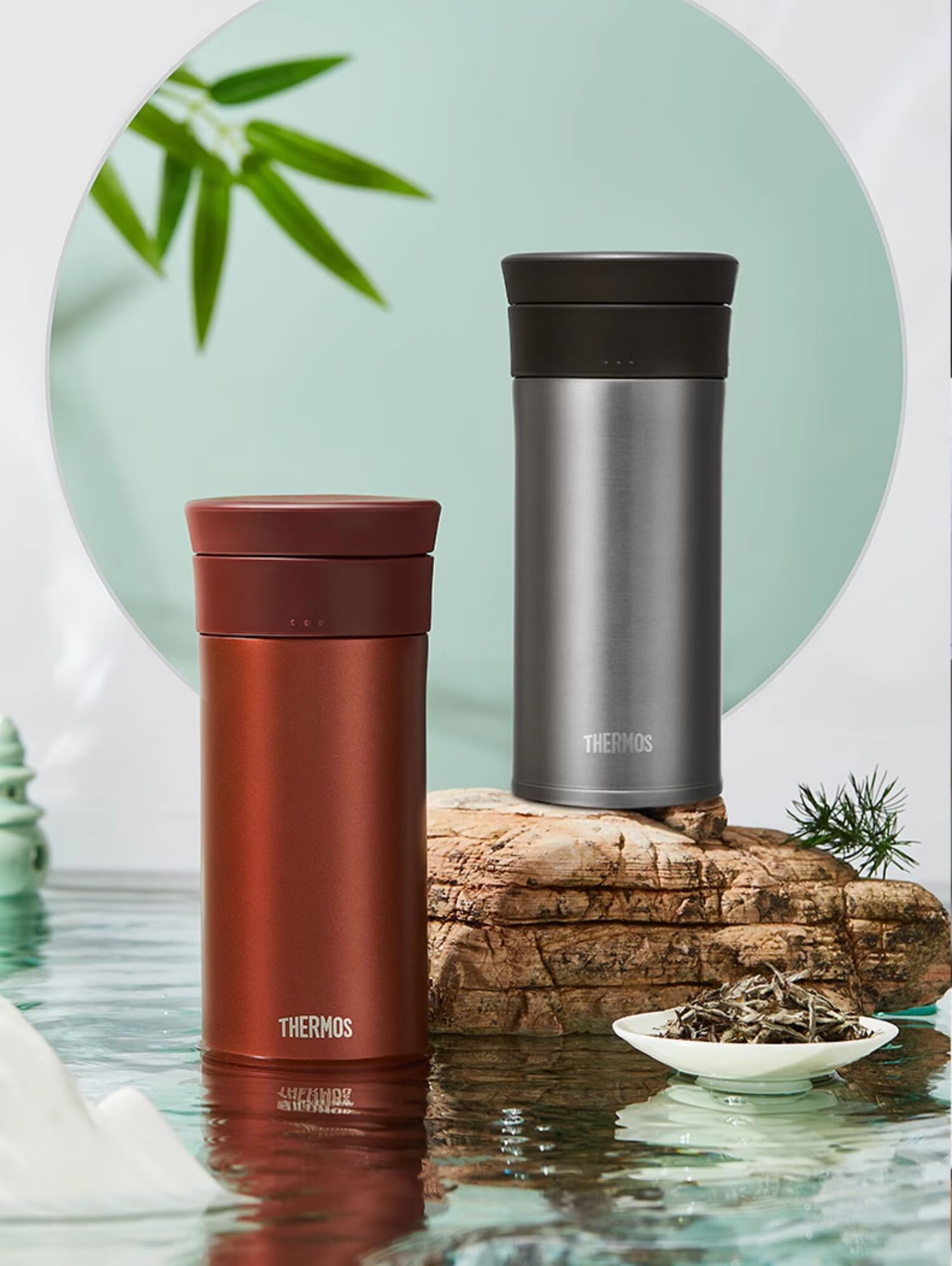 Термос THERMOS Insulated Mug, 550 мл, с керамической внутренней подкладкой, для мужчин и женщин, с ситечком для чая, подарок на день рождения, новогодний подарок, TCMV Songzhu