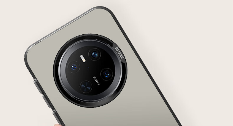 Baozou Чехол для Huawei Mate 70, силиконовый, мягкий край, простой, противоударный, лазерный градиент, высококачественная матовая твердая оболочка, серый