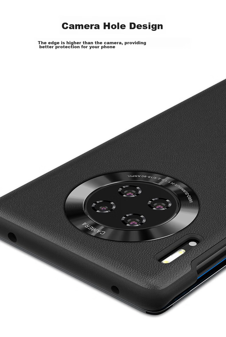 Чехол Eddga для Huawei Mate 30 Pro / Mate 30 Pro+, кожаный "Chuan Lian Jin Bao", с окном Smart View, защита от падений, без откидывания для ответа на звонки