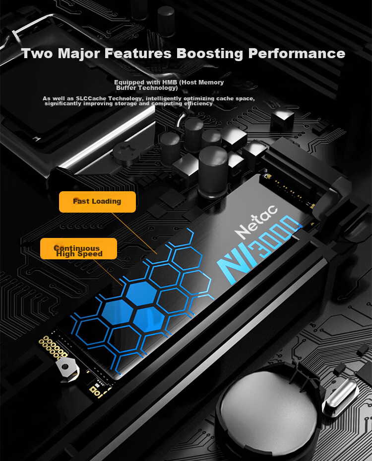 SSD-накопитель Netac NV3000 Jueying Series 1TB M.2 NVMe PCIe 3.0