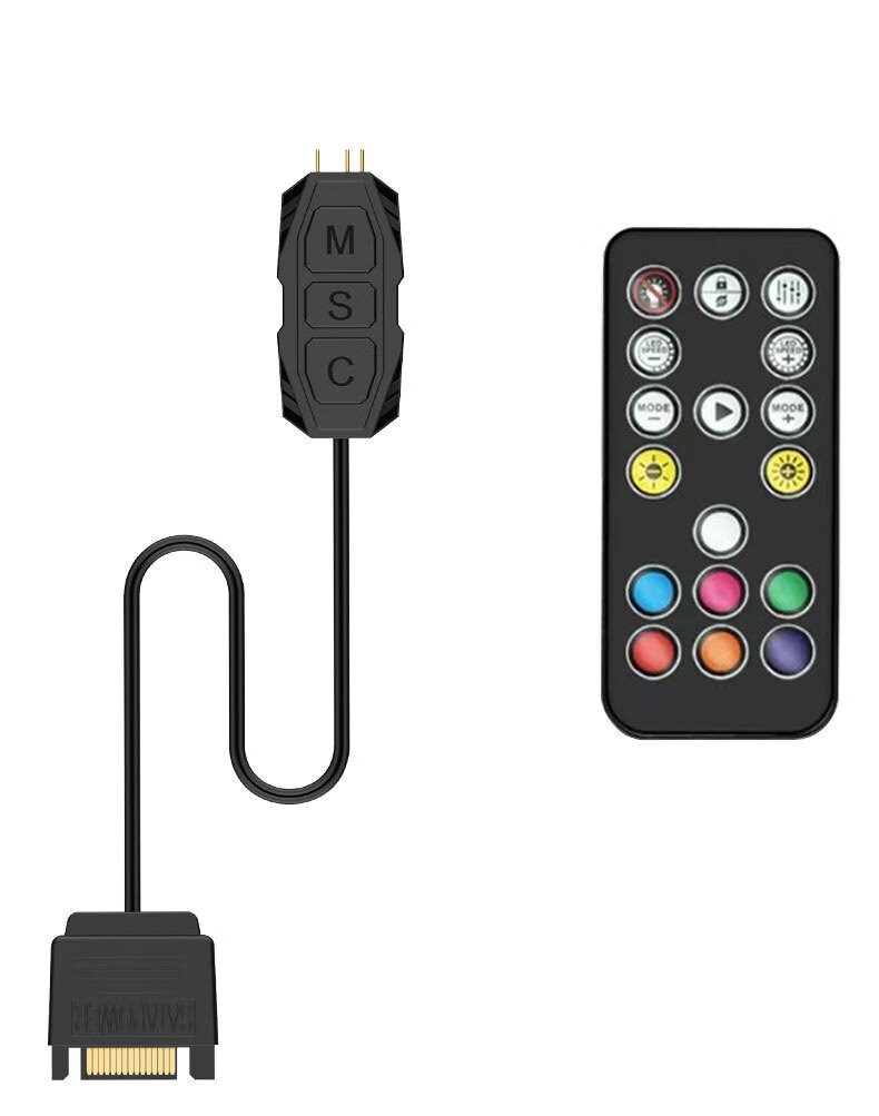 Контроллер подсветки LinkStone ARGB 5V 3-Pin SATA, адаптер питания для настольных компьютеров, синхронизированный хаб питания, кабель-адаптер световых эффектов с дистанционным управлением
