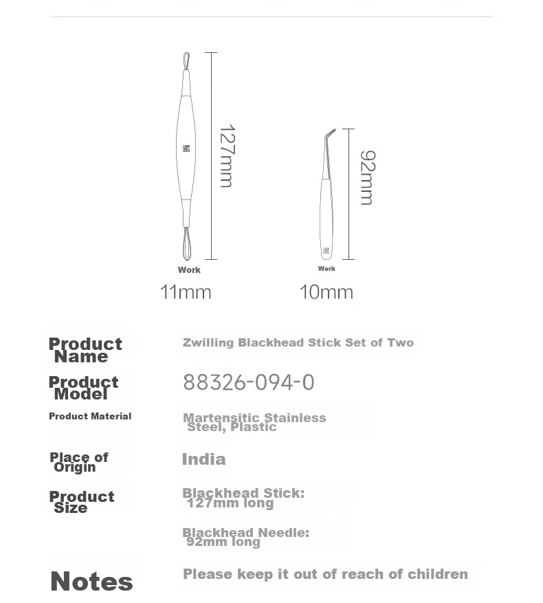 ZWILLING Набор для удаления черных точек, импортный набор для красоты, игла от акне, средство для удаления прыщей, пинцет, инструменты для красоты, немецкое качество