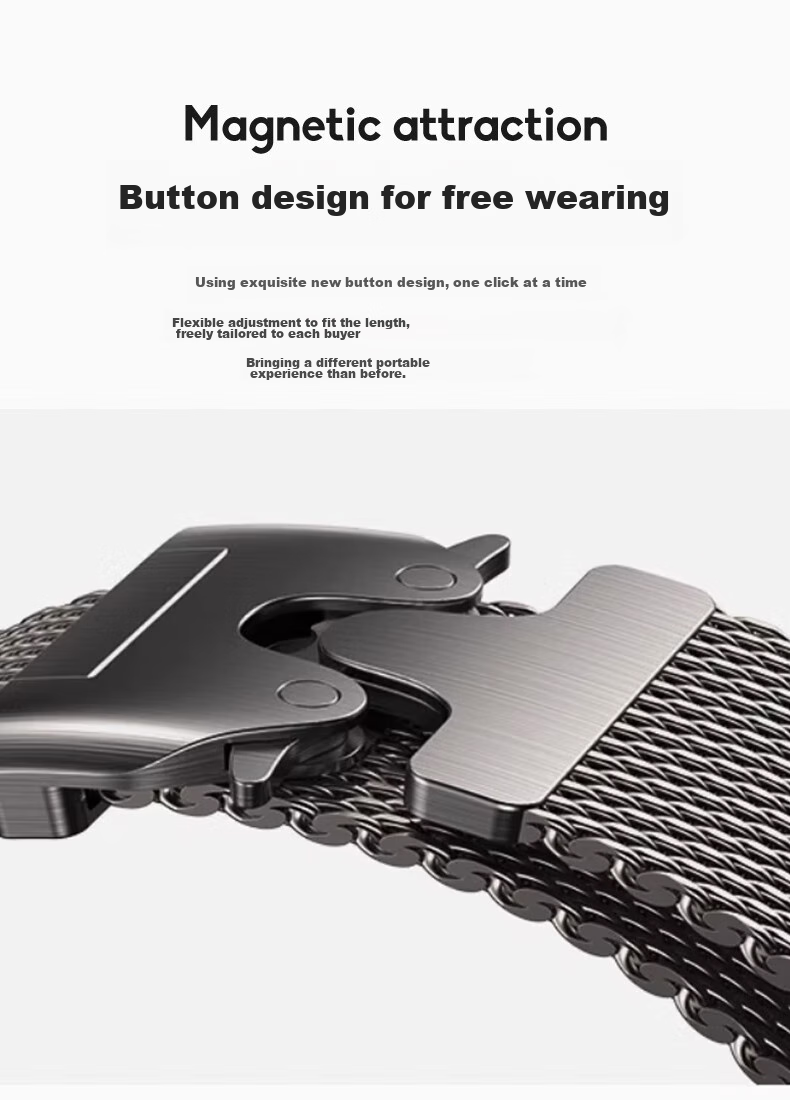 Ремешок Weiqiantu для Apple Watch Ultra 2 / S10 / 9 / 8 / 7, миланская петля, титановый оригинальный цвет, 49/46/45/44 мм