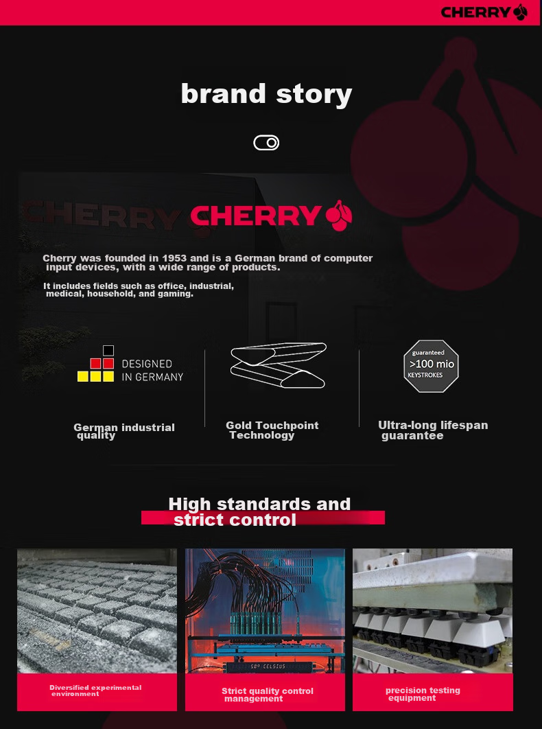 CHERRY MX8.2 Xaga Wireless Keyboard, Bluetooth Tri-Mode Office Mechanical Keyboard, Compatible with MAC System, Three-Transparency PBT Keycaps Customizable Keyboard, New Year Gift
