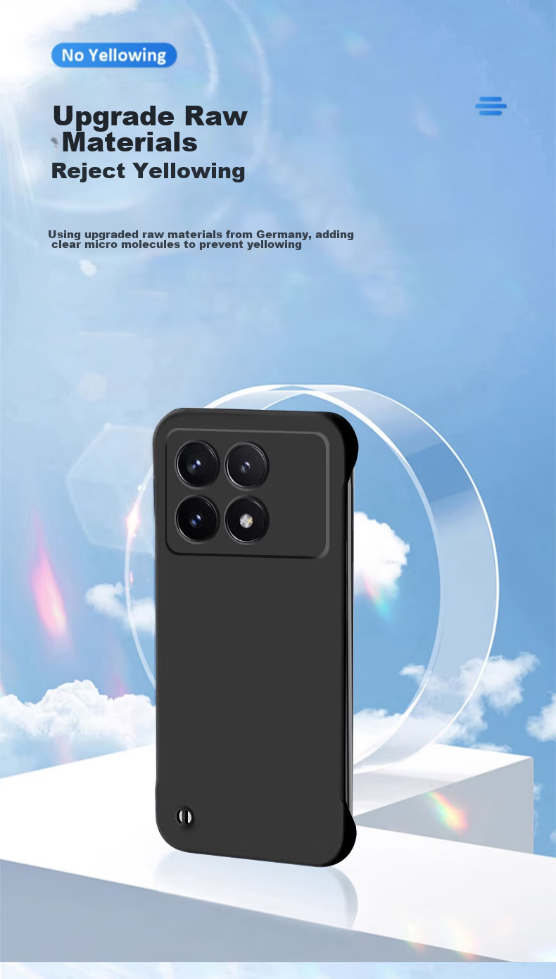 POZZO Чехол для Redmi K70/K70 Pro, безрамочный матовый ультратонкий ударопрочный чехол с защитой от перегрева для мужчин и женщин, популярный цвет "Ночное небо" черный