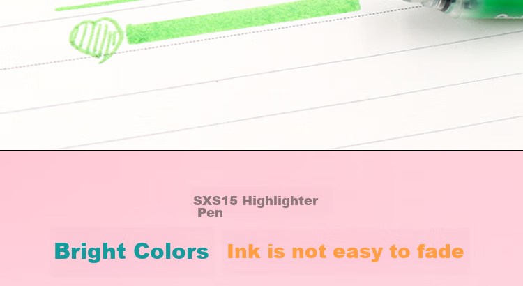 Маркер Pentel SXS15, выдвижной, для журналов, большой емкости, перезаправляемый, флуоресцентный, 4.5 мм, небесно-голубой