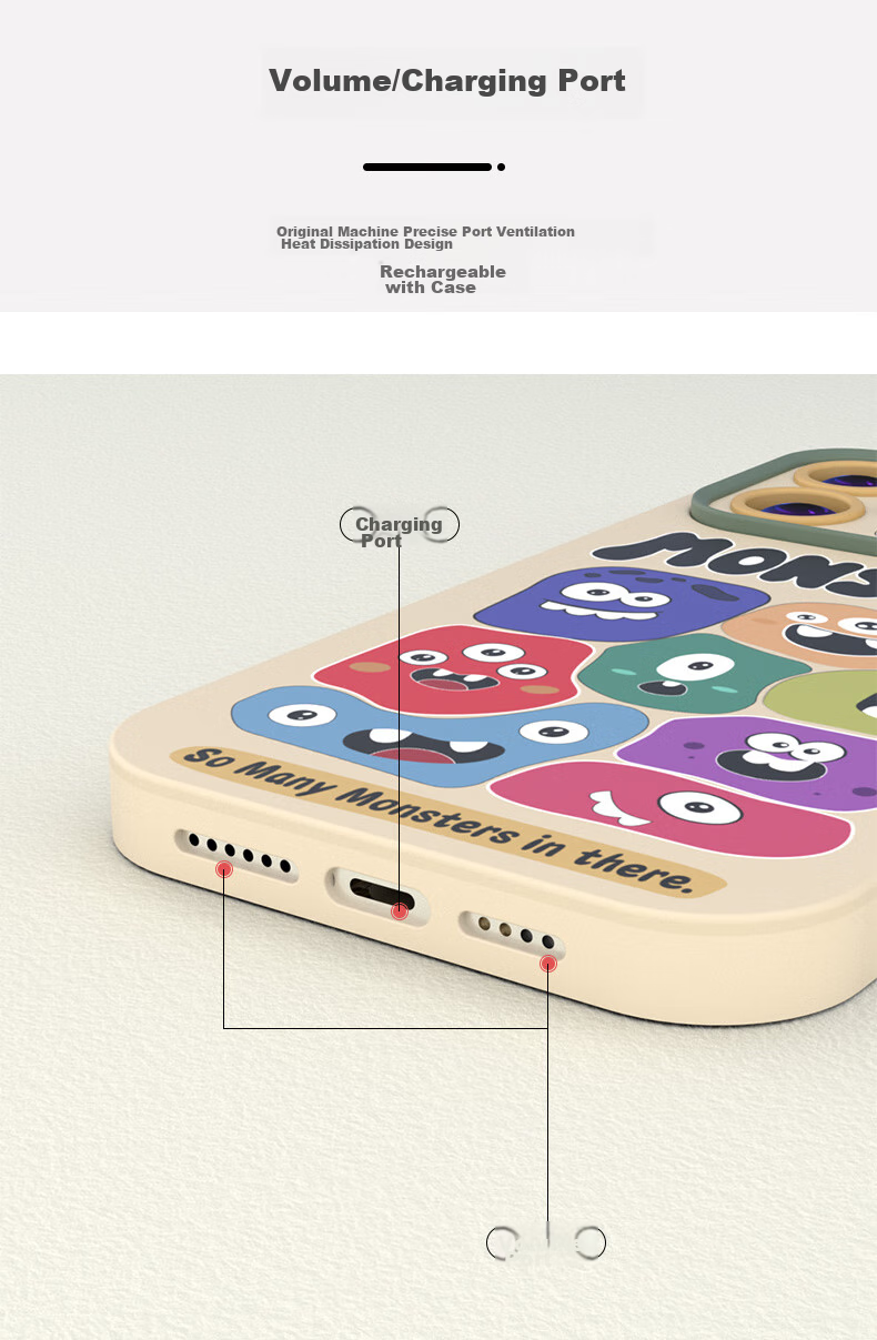 Чехол для Apple iPhone 15 Pro Max ZiTai "Monster Party", противоударный, из ТПУ, с рисунком