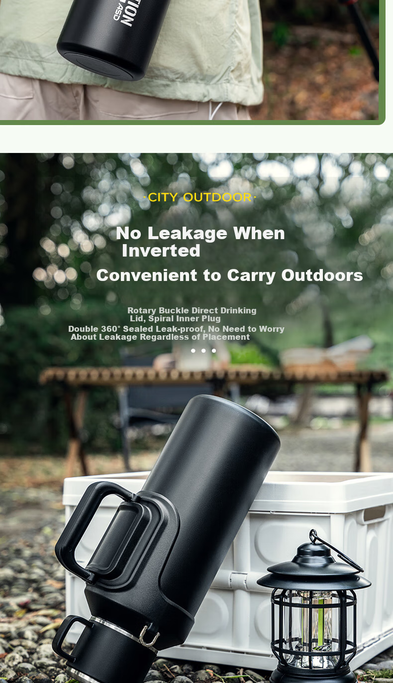 Термос ASD, 1.5л, нержавеющая сталь 316, для автомобиля, для путешествий, черный