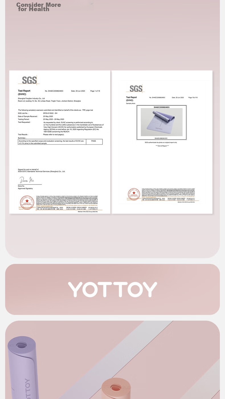 Коврик для йоги Yottoy, профессиональный, из натурального каучука, нескользящий, звукоизоляционный, амортизирующий, расширенный спортивный напольный коврик PU, цвет "Для тебя/3.0 Улучшенный для лучшего сцепления, пурпурный"