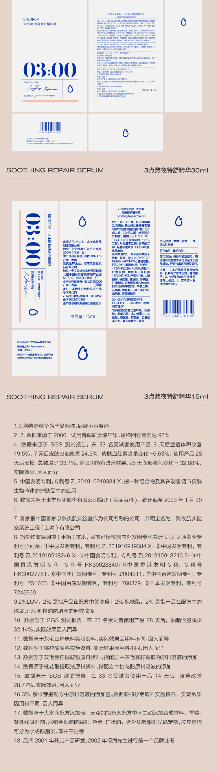 大水滴熬夜精华熬夜修护透亮祛痘闭口控油舒缓平滑细腻1ml*3连包	