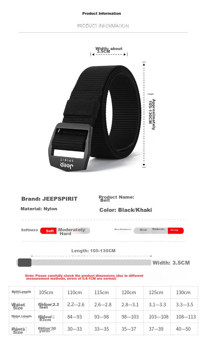 Мужской ремень JEEP SPIRIT из холста с гладкой пряжкой, повседневный универсальный нейлоновый ремень для молодежи и среднего возраста, подарок на Циси