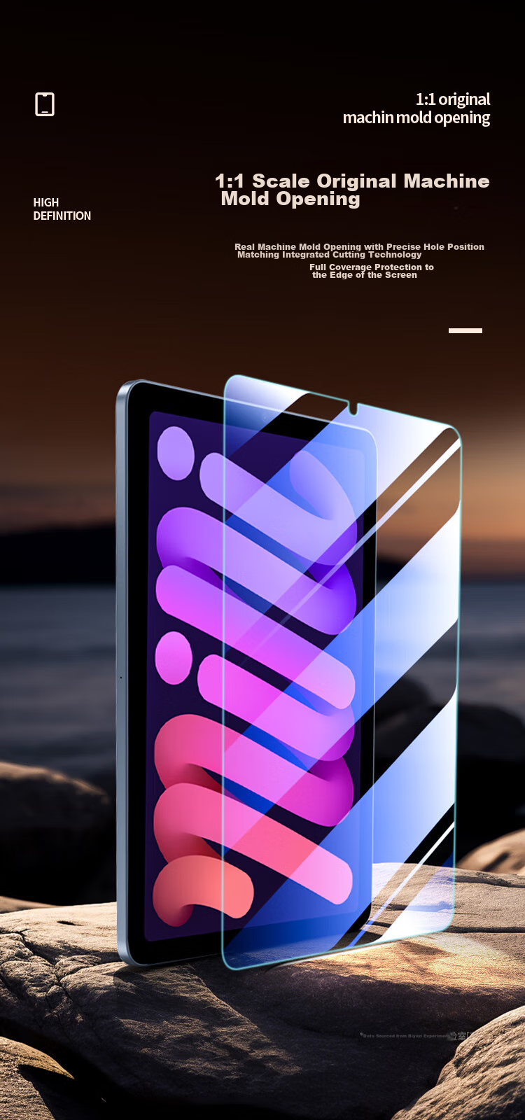 Защитное стекло BIAZE для Apple iPad Mini 7/6 8.3 дюйма, ультратонкое, HD, полное покрытие, защита от царапин