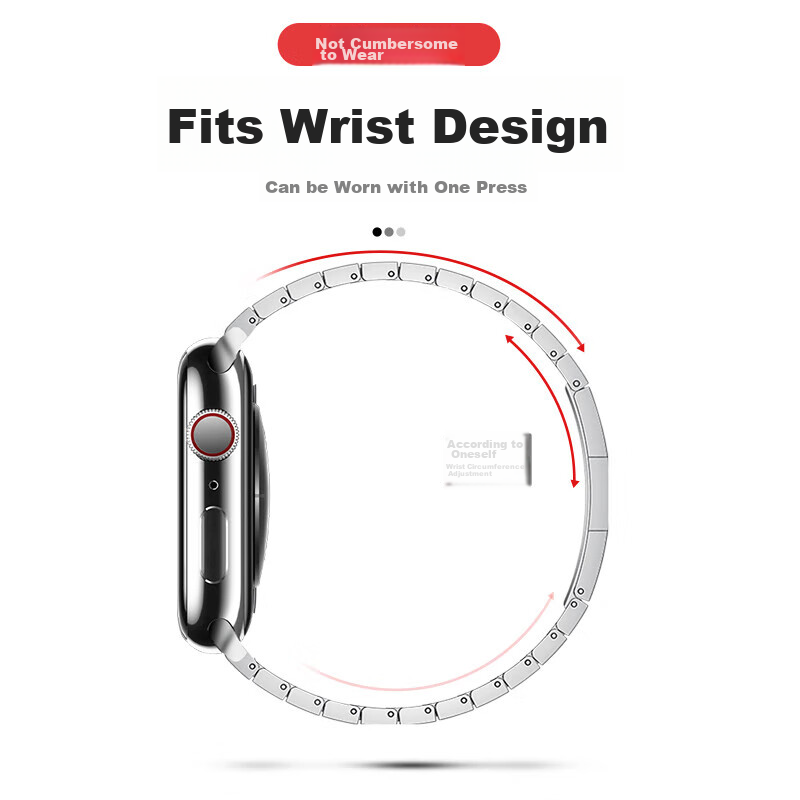 Ремешок Weiqiantu для Apple Watch Ultra2/S10/S9/8/7/SE/6, из чистого титана, с быстросъемными застежками-бусинами, серебристый, 49/45/44 мм