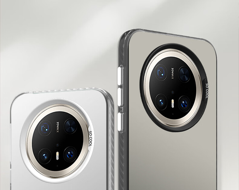 Противоударный чехол Baozou для Huawei Mate70 Pro/Pro+, силиконовый, серый, лазерный градиент