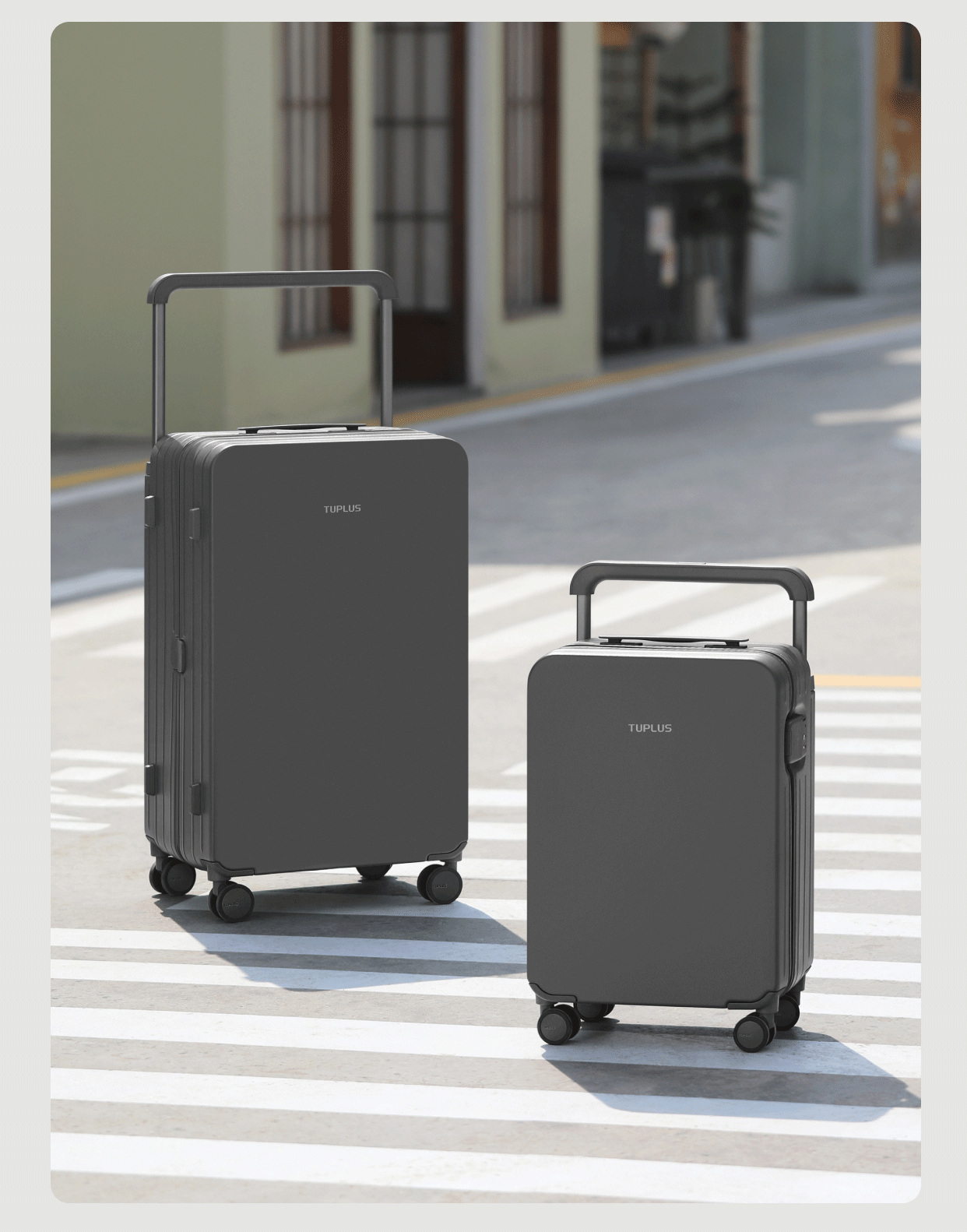 Чемодан TUPLUS Classic Impression Luggage, задняя ручка, большой вместимости, цвет "Водяная лилия", 24 дюйма