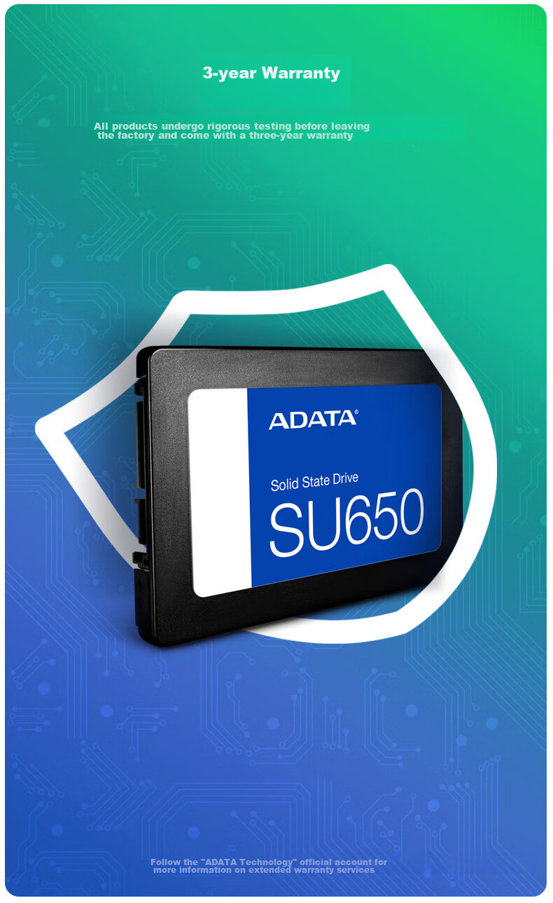 SSD накопитель ADATA SU650, 512 ГБ, SATA III