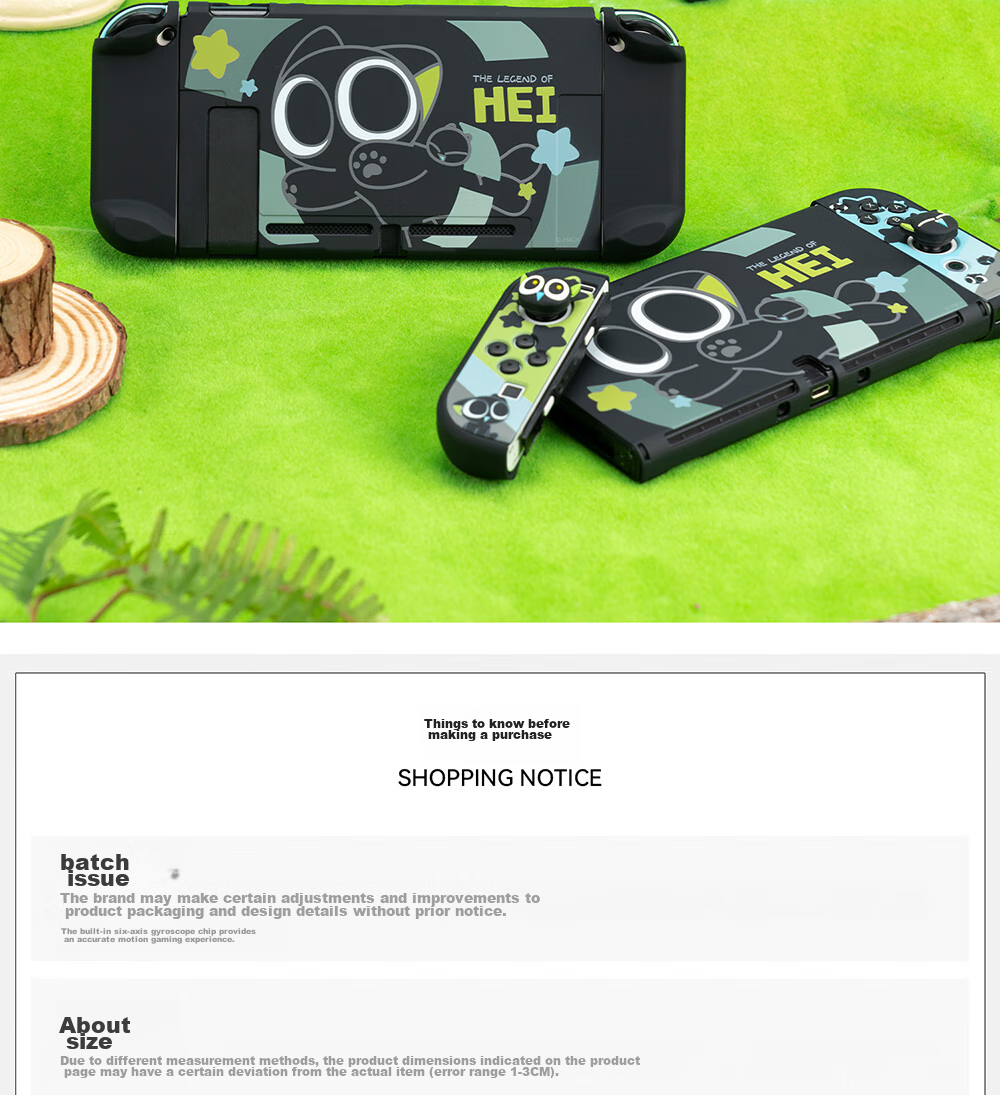 Защитный чехол Jixiang для Nintendo Switch, версия с расширенной батареей Luo Xiaohaidian, съемная ручка, совместимый с док-станцией