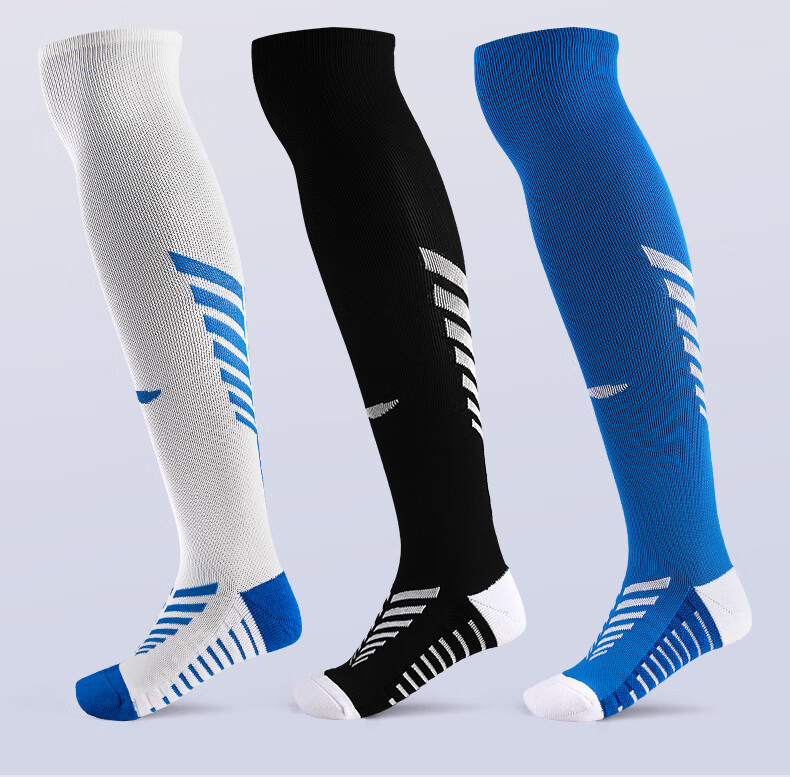 Носки для футбола Li-Ning, нескользящие, выше колена, с махровой подошвой, для спорта и тренировок, унисекс, черные, размер M