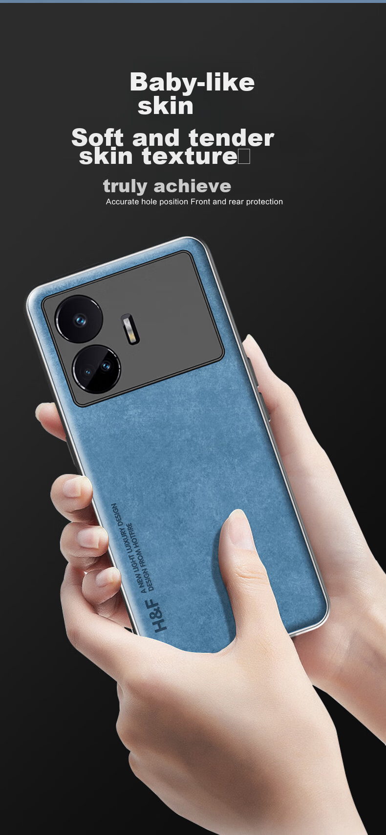 Чехол HotFire для Realme GT Neo5 SE, искусственная кожа "овечья", защита камеры, дымчато-серый