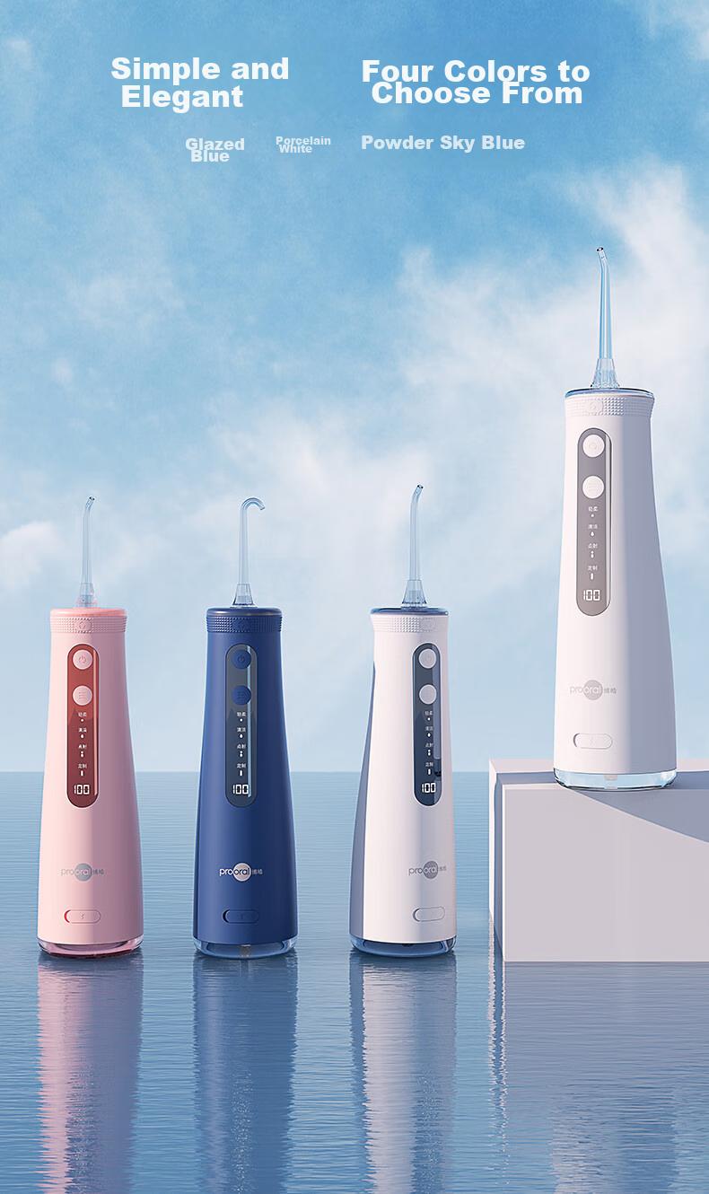 Ирригатор Prooral 5025Plus, портативный, с цифровым дисплеем, синий, 270 мл