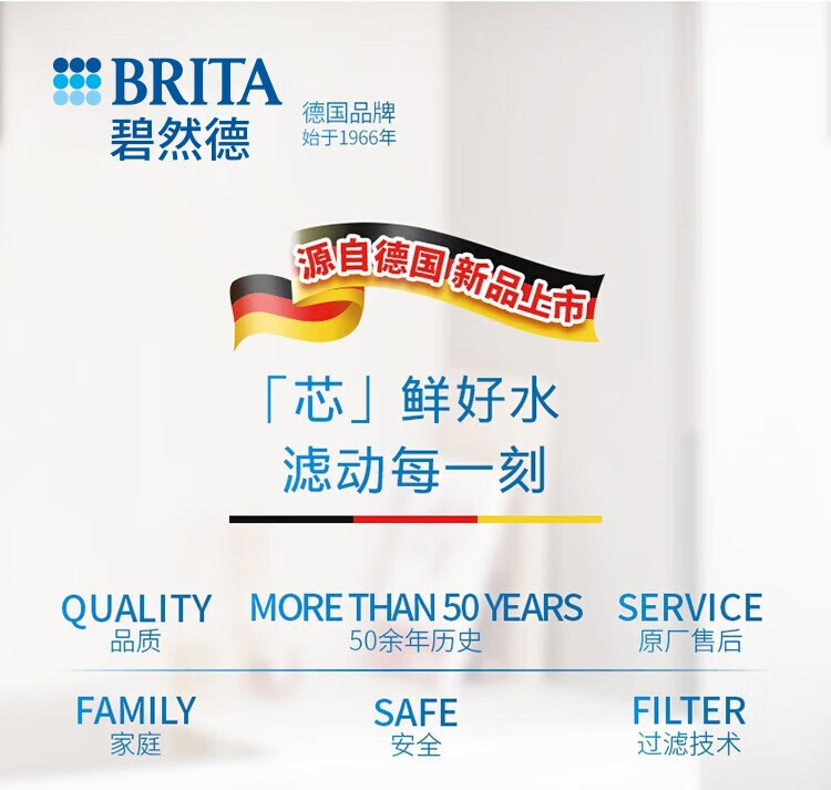 碧然德（brita） 【入门优选】滤水壶家用净水壶净水器Aluna光汐系列3.5L 碧然德滤芯 光汐水壶+标准版滤芯3芯（到手1壶4芯）蓝